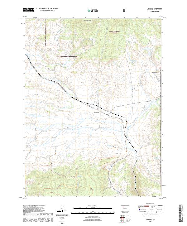 Toponas, CO — USGS 7.5-minute topo (2022)