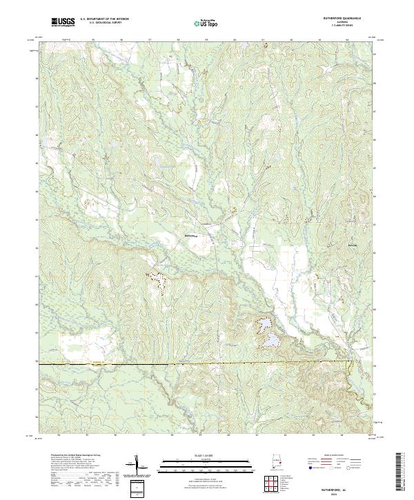 Rutherford, AL — USGS 7.5-minute topo (2024)