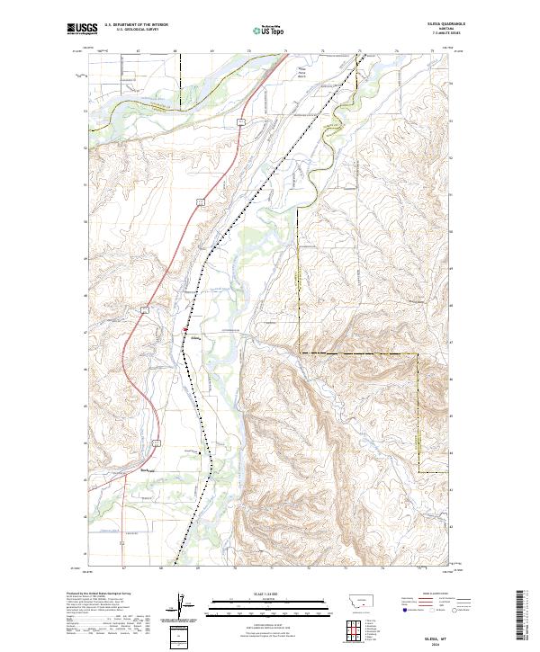 Silesia, MT — USGS 7.5-minute topo (2024)