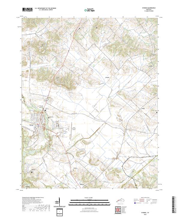 Sturgis, KY — USGS 7.5-minute topo (2022)