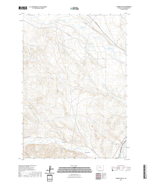 Chimney Gulch, WY — USGS 7.5-minute topo (2021)