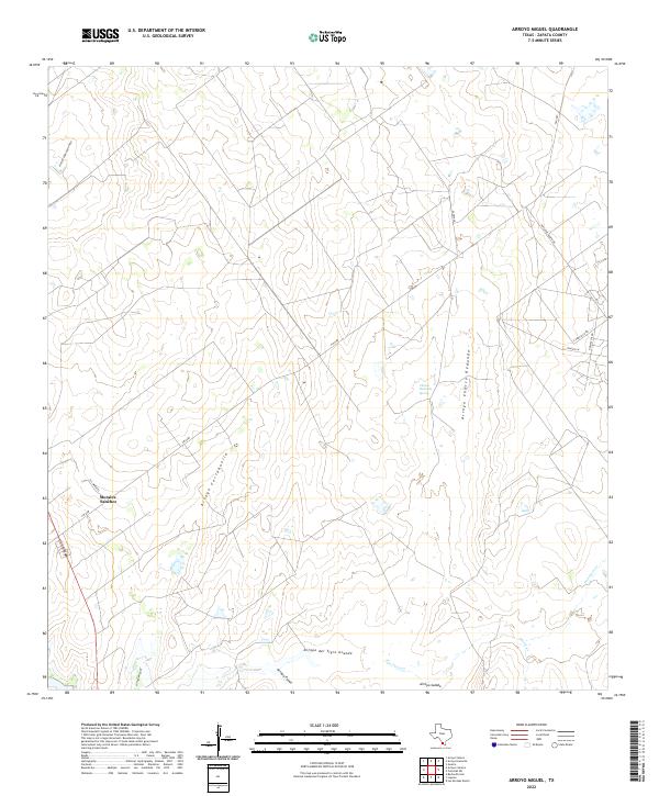 Arroyo Miguel, TX — USGS 7.5-minute topo (2022)