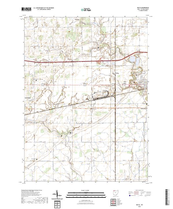 Delta, OH — USGS 7.5-minute topo (2023)