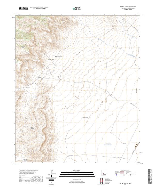 Tip Top Canyon, NM — USGS 7.5-minute topo (2023)