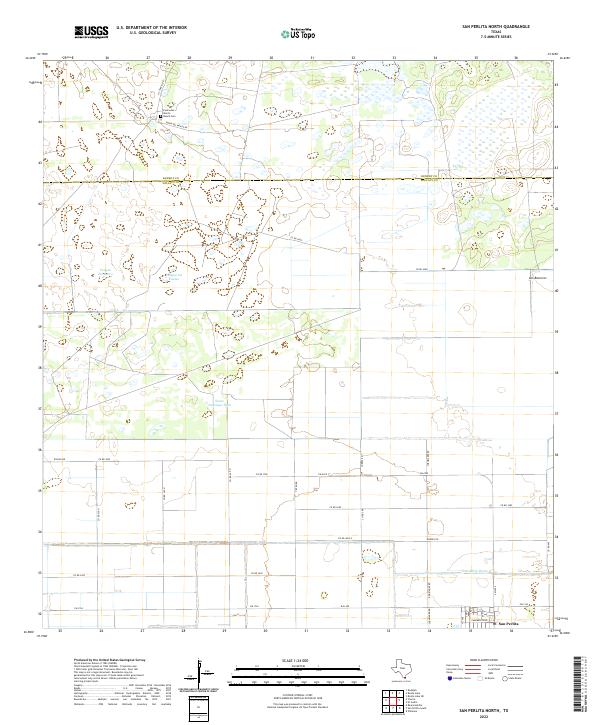 San Perlita North, TX — USGS 7.5-minute topo (2022)