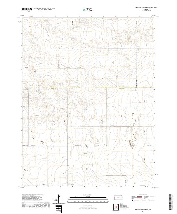 Stockholm Cemetery, KS — USGS 7.5-minute topo (2022)