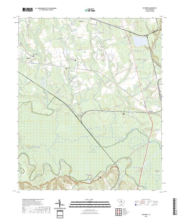 Wateree, SC — USGS 7.5-minute topo (2024)