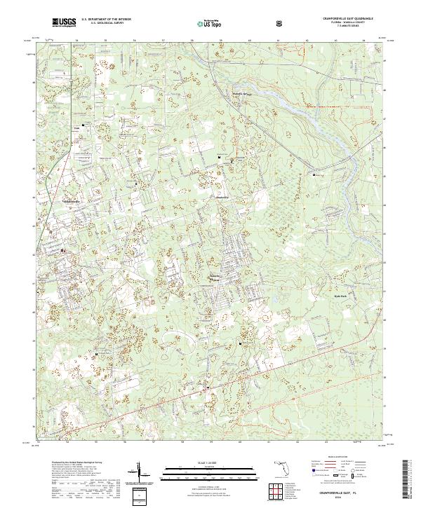 Crawfordville East, FL — USGS 7.5-minute topo (2024)