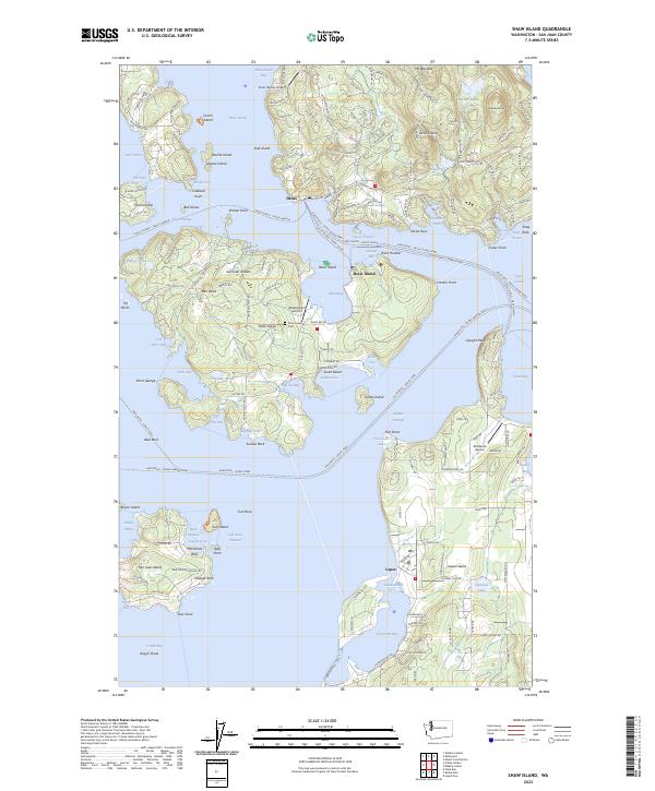 Shaw Island, WA — USGS 7.5-minute topo (2023)
