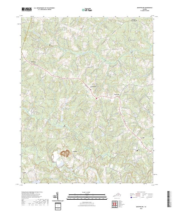 Montpelier, VA — USGS 7.5-minute topo (2022)