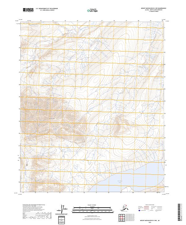 Mount Michelson B-2 NW, AK — USGS 7.5-minute topo (2023)