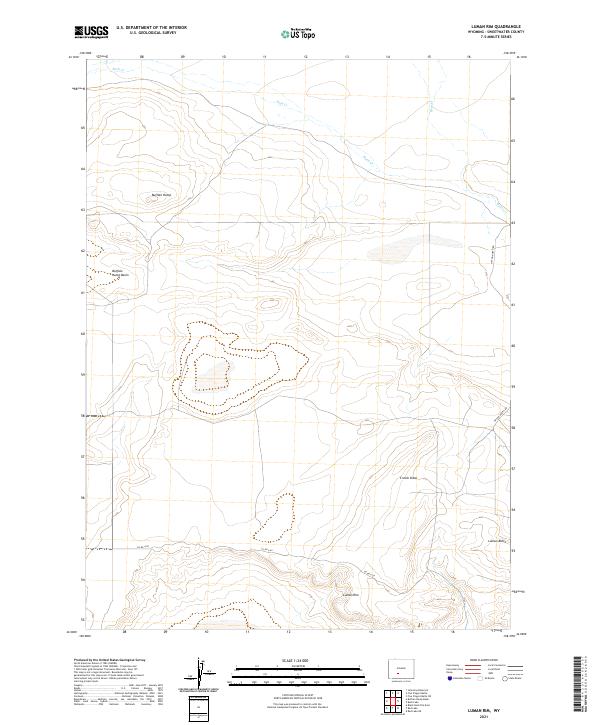 Luman Rim, WY — USGS 7.5-minute topo (2021)