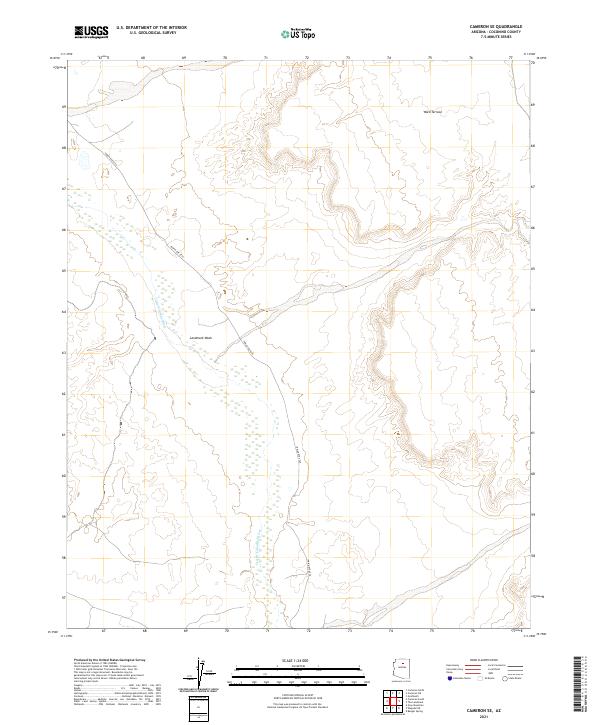 Cameron SE, AZ — USGS 7.5-minute topo (2021)