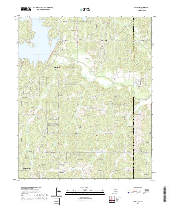 Little Axe, OK — USGS 7.5-minute topo (2022)