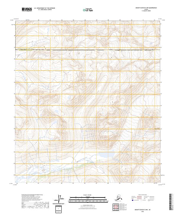 Mount Hayes B-6 NW, AK — USGS 7.5-minute topo (2024)