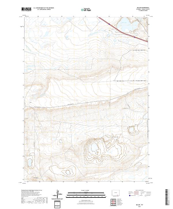 Miller, WY — USGS 7.5-minute topo (2021)