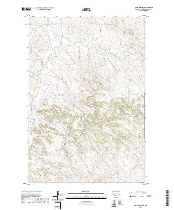 Box Elder Creek, MT — USGS 7.5-minute topo (2024)