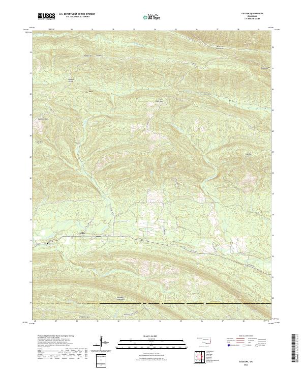 Ludlow, OK — USGS 7.5-minute topo (2022)