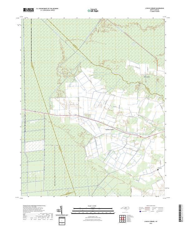 Lynchs Corner, NC — USGS 7.5-minute topo (2022)
