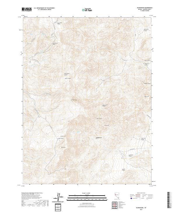 Olinghouse, NV — USGS 7.5-minute topo (2021)