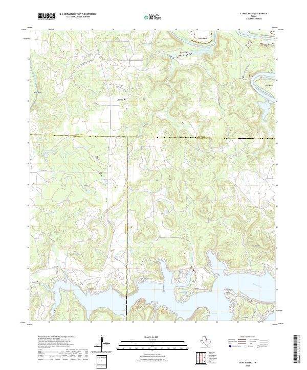 Cove Creek, TX — USGS 7.5-minute topo (2022)