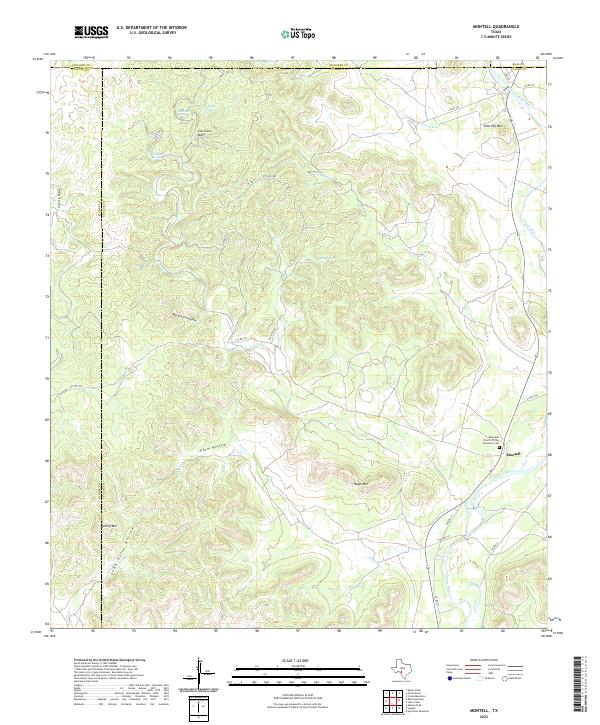 Montell, TX — USGS 7.5-minute topo (2022)