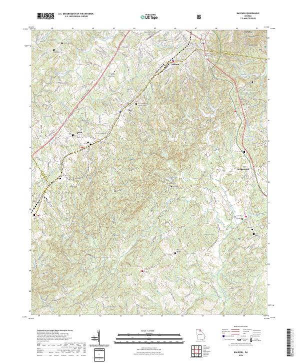 Baldwin, GA — USGS 7.5-minute topo (2024)
