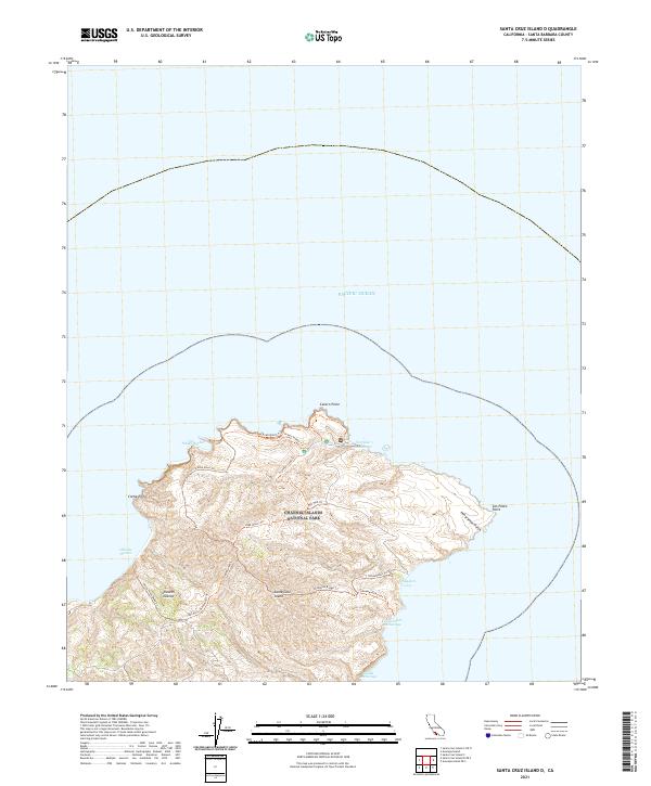 Santa Cruz Island D, CA — USGS 7.5-minute topo (2021)