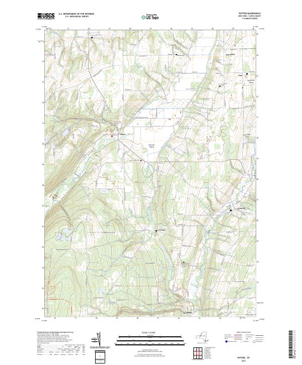 Potter, NY — USGS 7.5-minute topo (2023)