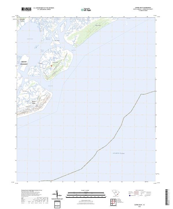 Capers Inlet, SC — USGS 7.5-minute topo (2024)
