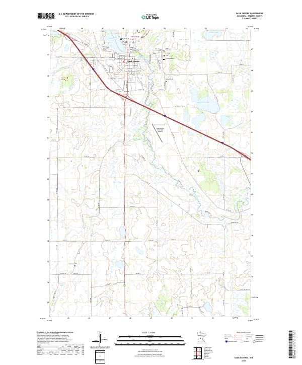 Sauk Centre, MN — USGS 7.5-minute topo (2022)