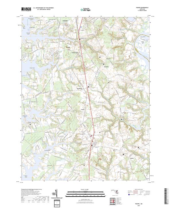 Trappe, MD — USGS 7.5-minute topo (2023)