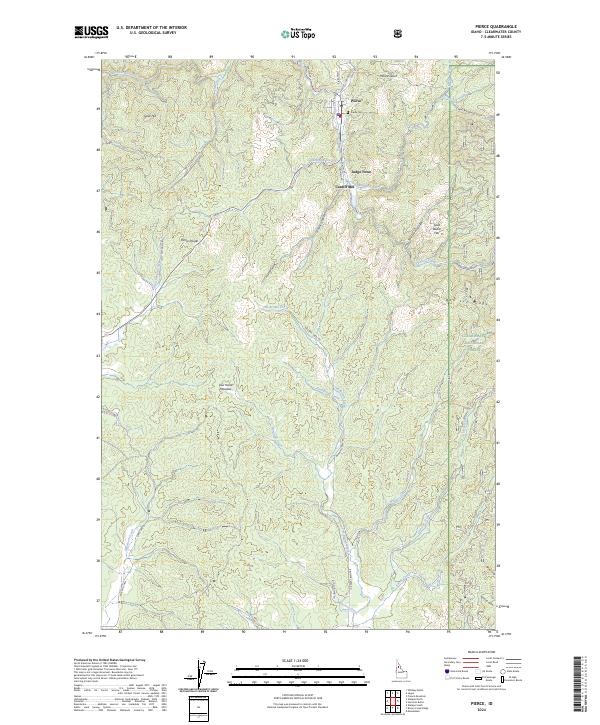 Pierce, ID — USGS 7.5-minute topo (2024)