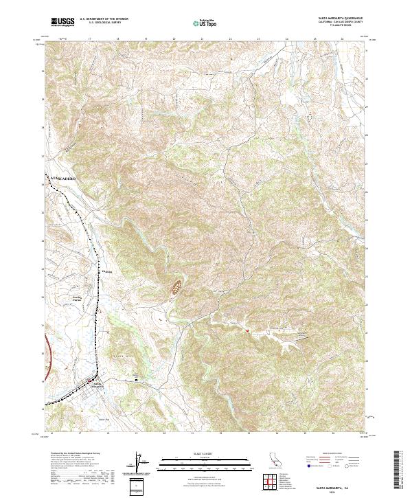 Santa Margarita, CA — USGS 7.5-minute topo (2021)