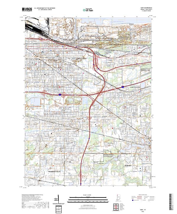 Gary, IN — USGS 7.5-minute topo (2022)