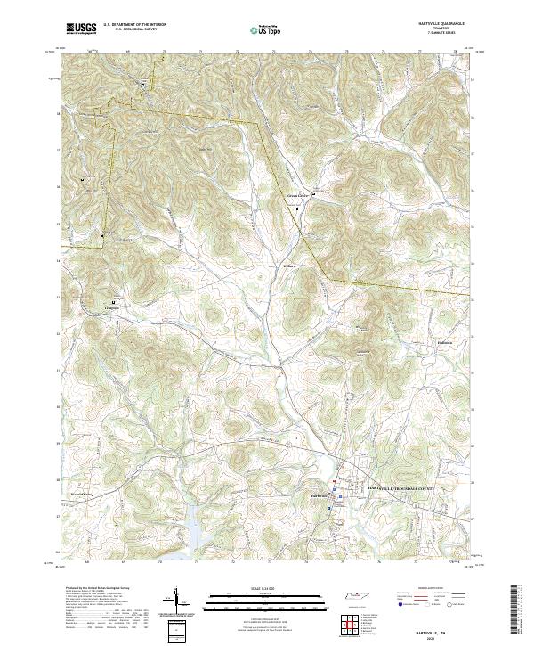 Hartsville, TN — USGS 7.5-minute topo (2022)