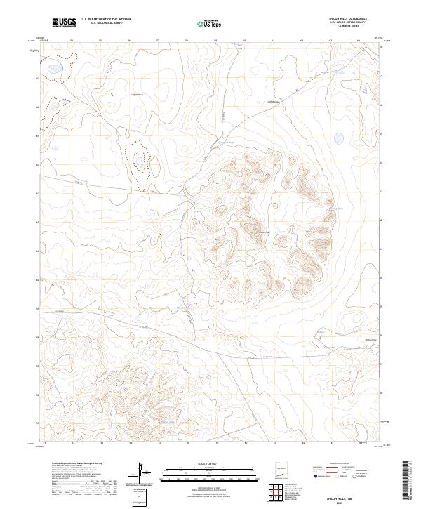 Shiloh Hills, NM — USGS 7.5-minute topo (2023)