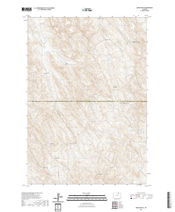 Arpan Butte, WY — USGS 7.5-minute topo (2021)