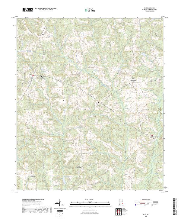 Clio, AL — USGS 7.5-minute topo (2024)