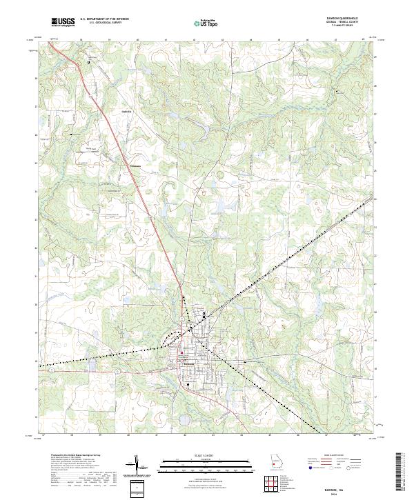 Dawson, GA — USGS 7.5-minute topo (2024)