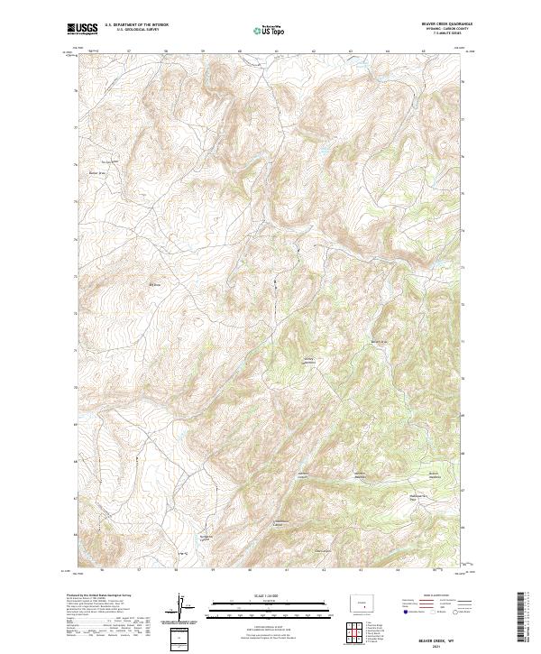 Beaver Creek, WY — USGS 7.5-minute topo (2021)