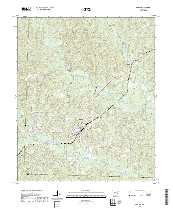 Stephens, AR — USGS 7.5-minute topo (2024)