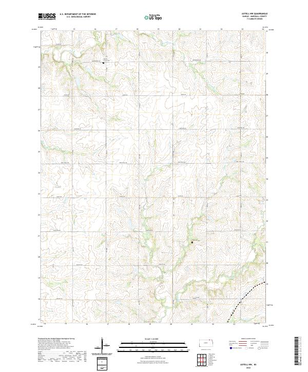 Axtell NW, KS — USGS 7.5-minute topo (2022)