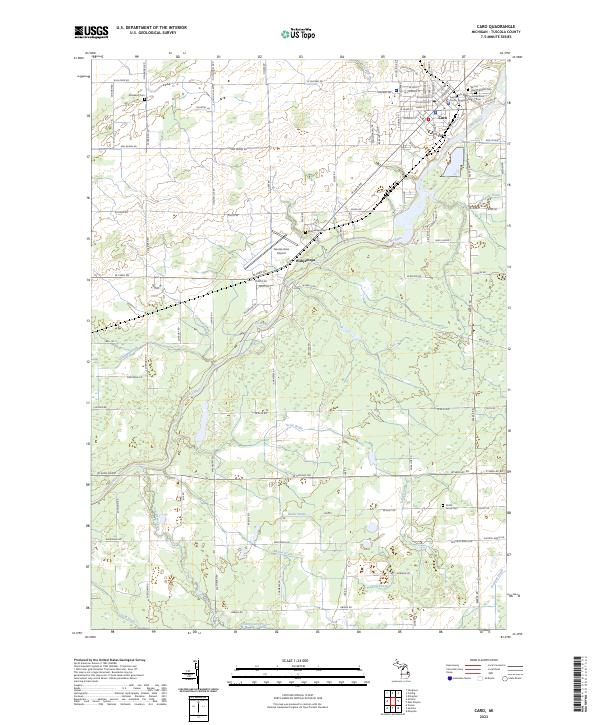 Caro, MI — USGS 7.5-minute topo (2023)