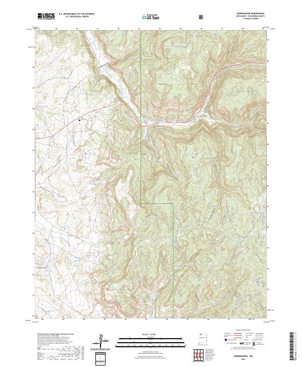 Gobernador, NM — USGS 7.5-minute topo (2023)