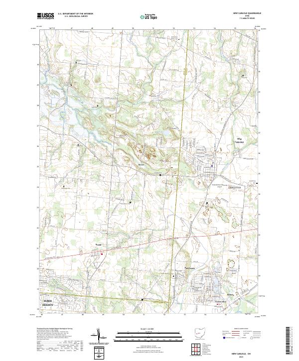 New Carlisle, OH — USGS 7.5-minute topo (2023)