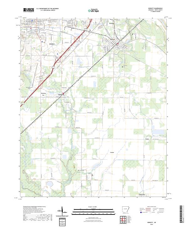 Kensett, AR — USGS 7.5-minute topo (2024)