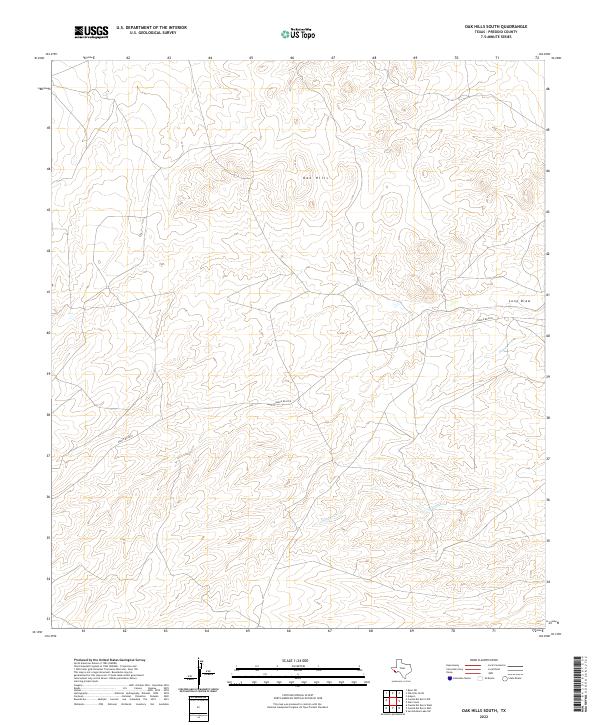 Oak Hills South, TX — USGS 7.5-minute topo (2022)