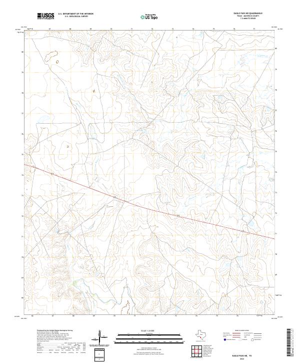 Eagle Pass NE, TX — USGS 7.5-minute topo (2022)