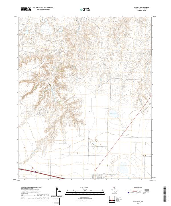 Vega North, TX — USGS 7.5-minute topo (2022)